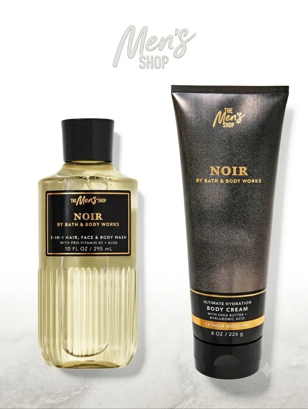 Bath & Body Works NOIR Body Cream and Hair, Face & Body Wash FULL SIZE